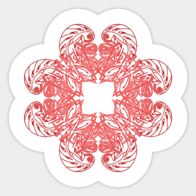 Celtic Leaf Sticker by ZodiaCult